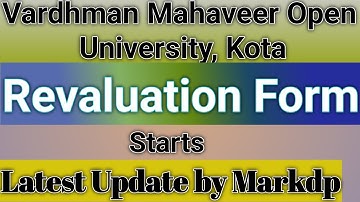 revaluation फॉर्म कब शुरू होगा || revaluation form update for dec 2022 result #vmou #revaluation
