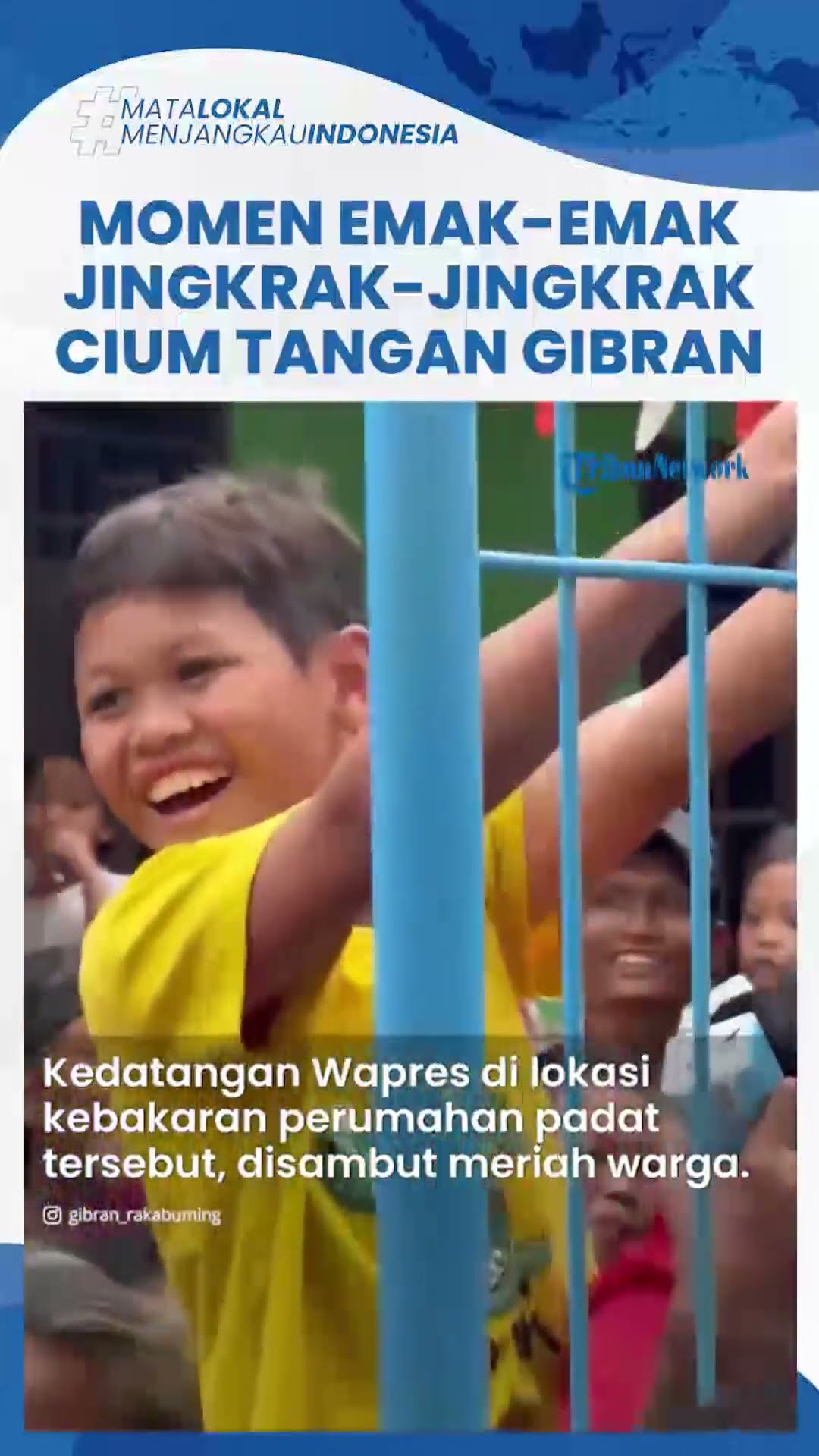 Emak-Emak Menggebu Didatangi Gibran, Jingkrak-jingkrak Cium Tangan Wapres, Paspampres Kewalahan