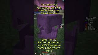 Minecraft DonutSMP Shulker box GIVEAWAY !!! #donutsmp #minecraft #giveaway
