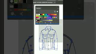 How to fill color in flat sketch #shorts #fashiondesign #adobeillustrator #fashionillustration screenshot 1