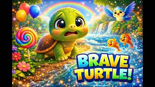 Brave Little Turtle 🐢 Never Give Up! | Moral Story for Kids