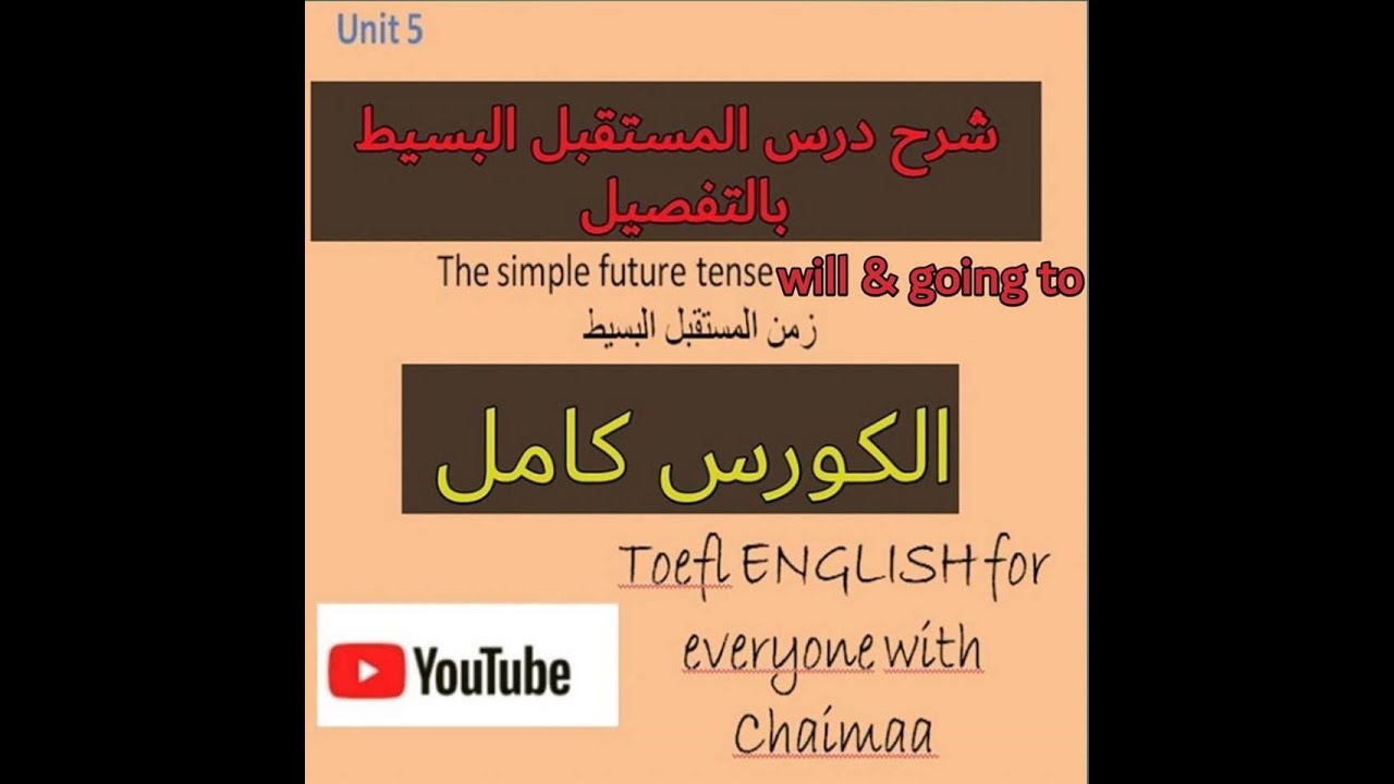 الدرس 5: شرح درس المستقبل المستمر بالتفصيل |The simple future tense full course will & going to