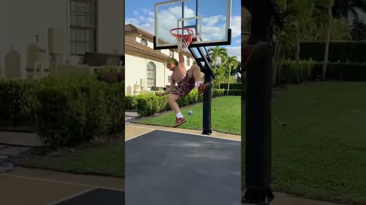 Behind The Scenes Of Trippie Redd Dunking On A 8ft rim π - YouTube