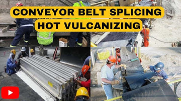 Belt conveyor splicing || Hot vulcanizing of belt conveyor || Hot vulcanizing machine