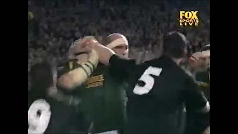 New Zealand and South Africa engage in a scuffle