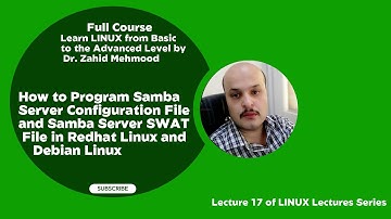Lecture 17 How to  Program Samba Server Configuration file and Samba SWAT File in LINUX and Debian