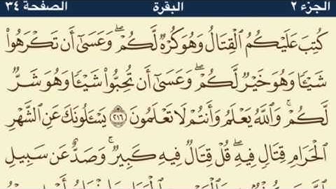 سورة البقرة (الآيات ٢١٦-٢١٩)
