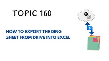 DINGTALK TOPIC 160 : HOW TO EXPORT THE DING SHEET FROM DRIVE INTO EXCEL