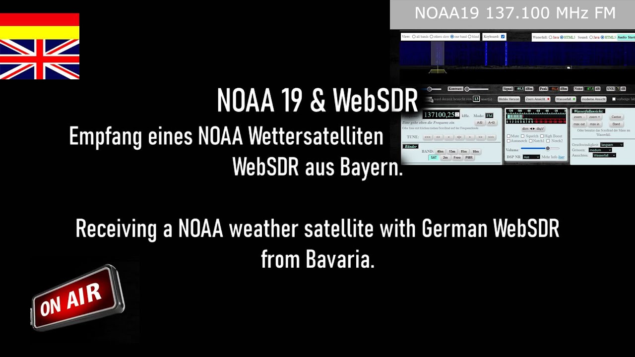 Wie man Wetterbilder von einem NOAA Satelliten empfängt