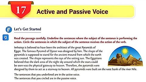 Active and Passive Voice | Ch-17 | Class-08 | Collins English grammar and composition book