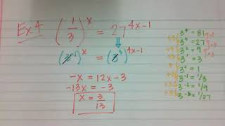 Solving Exponential Equations with Fraction Bases