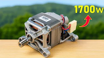 Free Source That Billions of People Don't Know, Powerful Electricity from Washing Motor