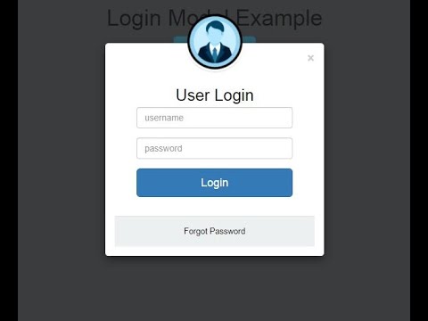 Using Bootstrap Modal Create Login Form !! How To Create Login Page Using Bootstrap Modal !!