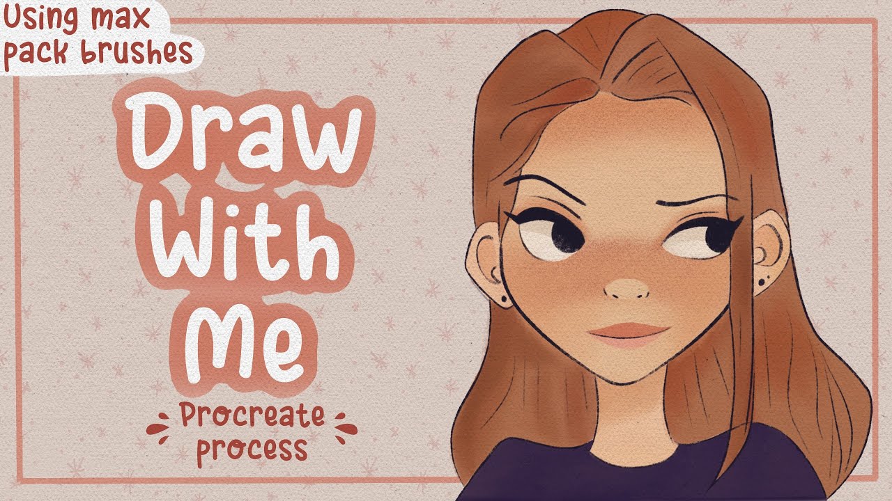 DRAW WITH ME & THE MAX PACK WATERCOLOR BRUSH PACK ! ✦ Full Process |  PROCREATE