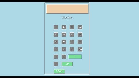 Calculator In HTML Using JavaScript With Source Code | Source Code & Projects