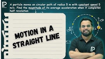 A particle moves on circular path of radius 5 m with constant speed 5 m/s. Find the magnitude...