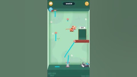 Rescue Kitten Rope Puzzle Level 53