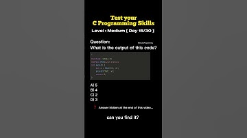 Day 15 Think you know C programming? Test your knowledge with this MCQ! @5minutesprogramming