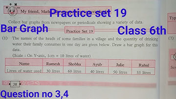 Practice set 19 Class 6th Maths | Question no 3,4