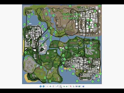 GTA san andreas oysters map - YouTube