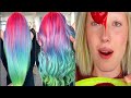 Best Neon Rainbow Hair Color.Trendy Hair Colorful Transformation Tutorial Compilation Summer 2020