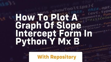 How to plot a graph of slope intercept form in python y mx b
