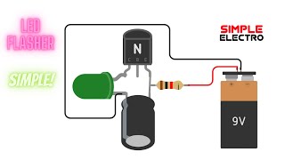 How To Make LED Flasher Circuit Using BC547 Transistor