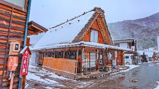 Japan: Walking in Snowy Shirakawago, Gifu • 4K HDR