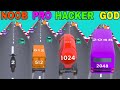 Noob vs pro vs hacker vs god in 2048 race playgame24dia