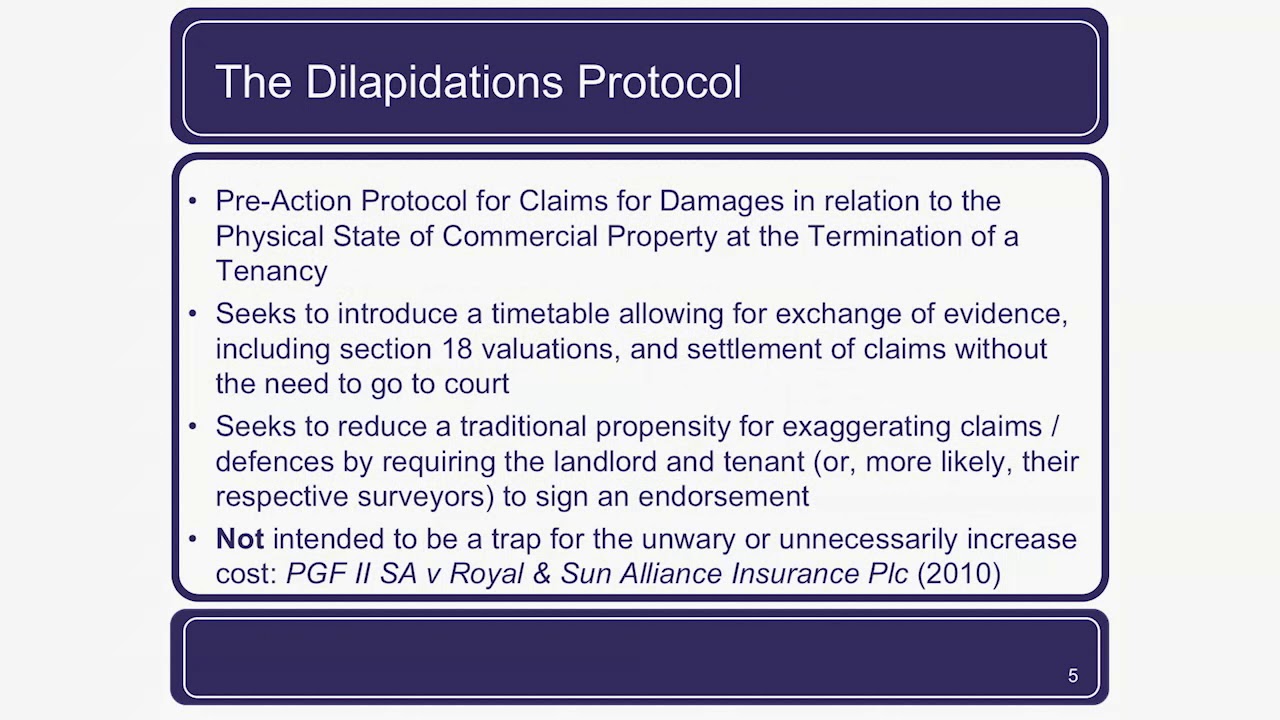 Negotiating Dilapidation Claims at the End of a Business Tenancy