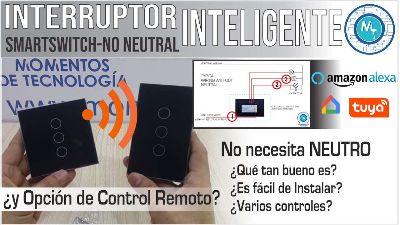  MOES Interruptor de luz inteligente WiFi, sin cable