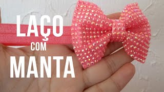 Como fazer laço de manta de strass e micromanta