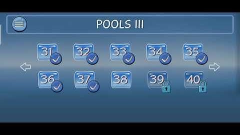 Flow water level 38 of pools 3