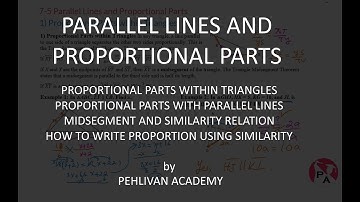 Parallel Lines and Proportional Parts HD (Geometry 7-5)