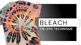 Reverse Bleach Tie-Dye Technique