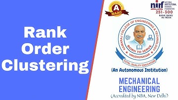 Rank Order Clustering