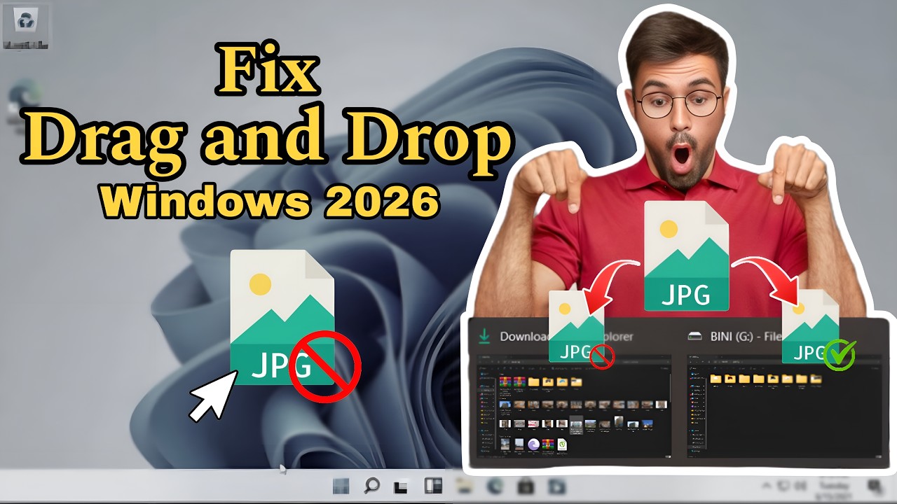 How to fix drag and drop not working on windows - YouTube