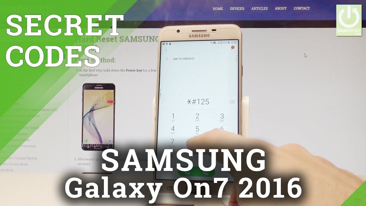 Secret Codes SAMSUNG Galaxy On7 (2016) – Tricks / Hidden Mode |HardReset.info