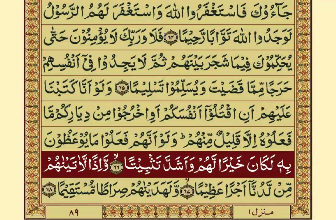 Quran Para05 30 Urdu Translation Youtube