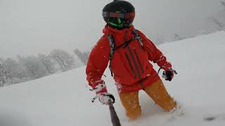 Powder day  snowboarding in Sochi