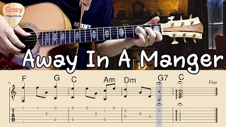 🎄Away In A Manger 🎄Christmas Songs & Carols🎄Easy Acoustic Fingerstyle Guitar Tutorial🎄Tabs &Chords