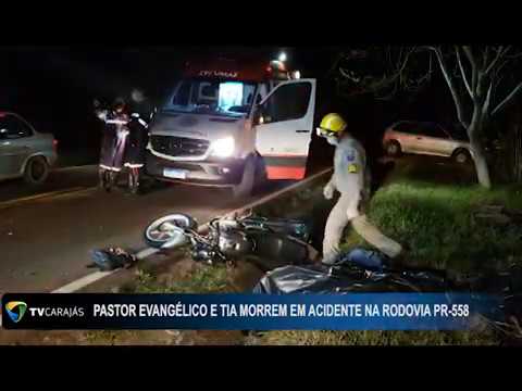Jovem Pastor evangélico e tia morrem em grave acidente na rodovia PR-558 entre C.Mourão e Araruna