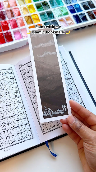 Easy Islamic bookmark painting idea for beginners 🌙 #art #shorts