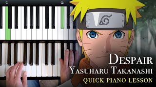 Despair (Naruto Shippūden) by Takanashi Yasuharu - Easy Piano Tutorial