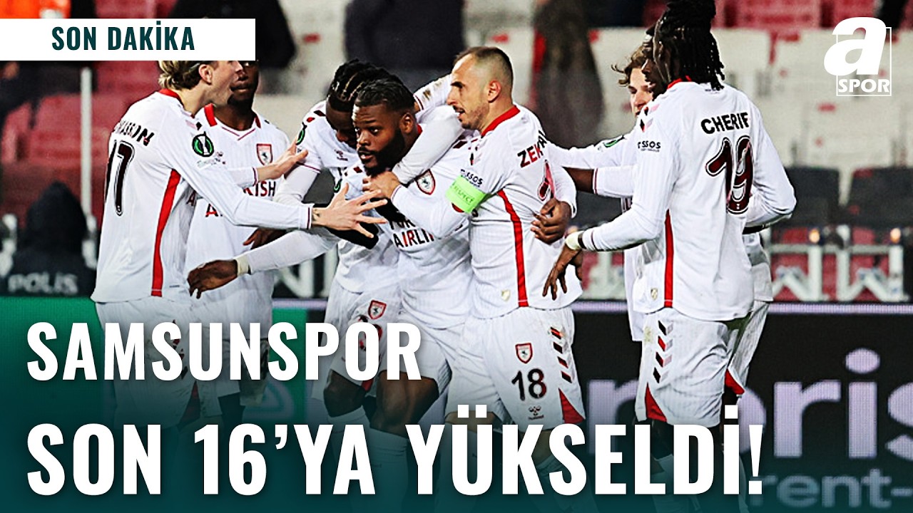 Samsunspor UEFA Konferans Ligi'nde Son 16'da! Samsunspor'dan Dört Dörtlük Galibiyet!