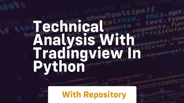 Technical analysis with tradingview in python