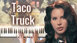 Lana Del Rey Taco Truck x VB - HARD Piano Tutorial Resimi