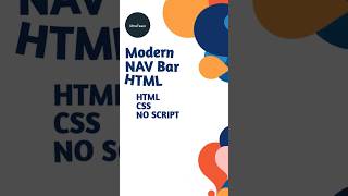 Modern NAV Bar code No script  #coding #frontendcourse#modren #html #css #cssdesign #noscripts