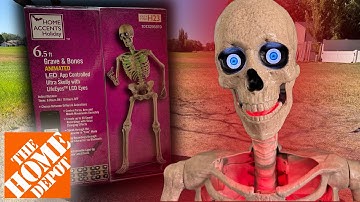 Home Depot - App Controlled Ultra Skelly Unboxing/Setup | Halloween 2025 Bluetooth Animatronic  