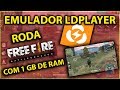 EMULADOR LDPLAYER RODANDO FREE FIRE COM 1 GB DE RAM E 1 CORES    SEM BUG DO MOUSE